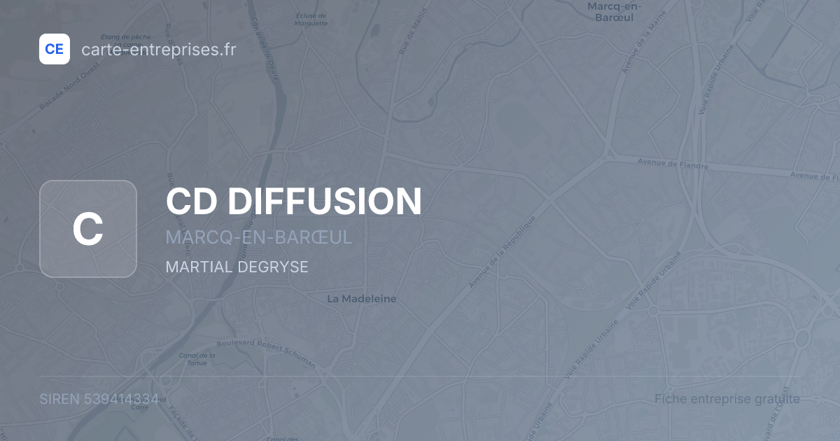 CD DIFFUSION — 539414334 — fiche entreprise