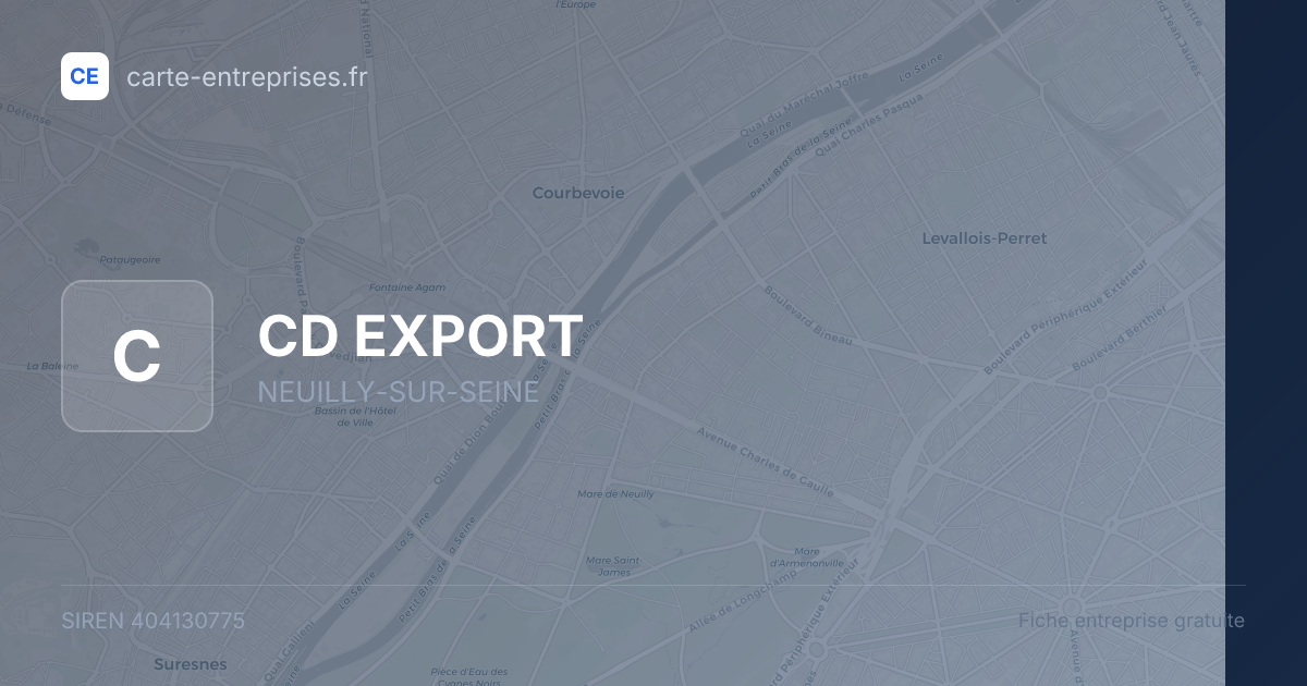 CD EXPORT — 404130775 — fiche entreprise