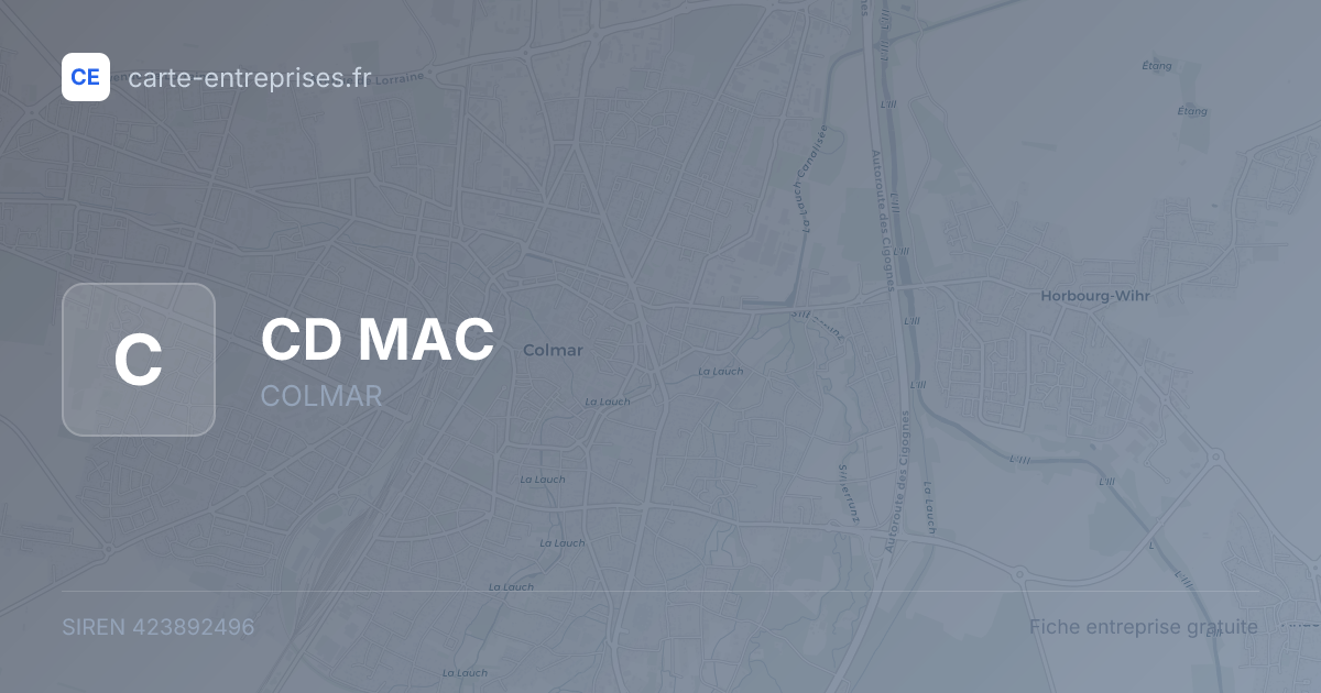 CD MAC — 423892496 — fiche entreprise