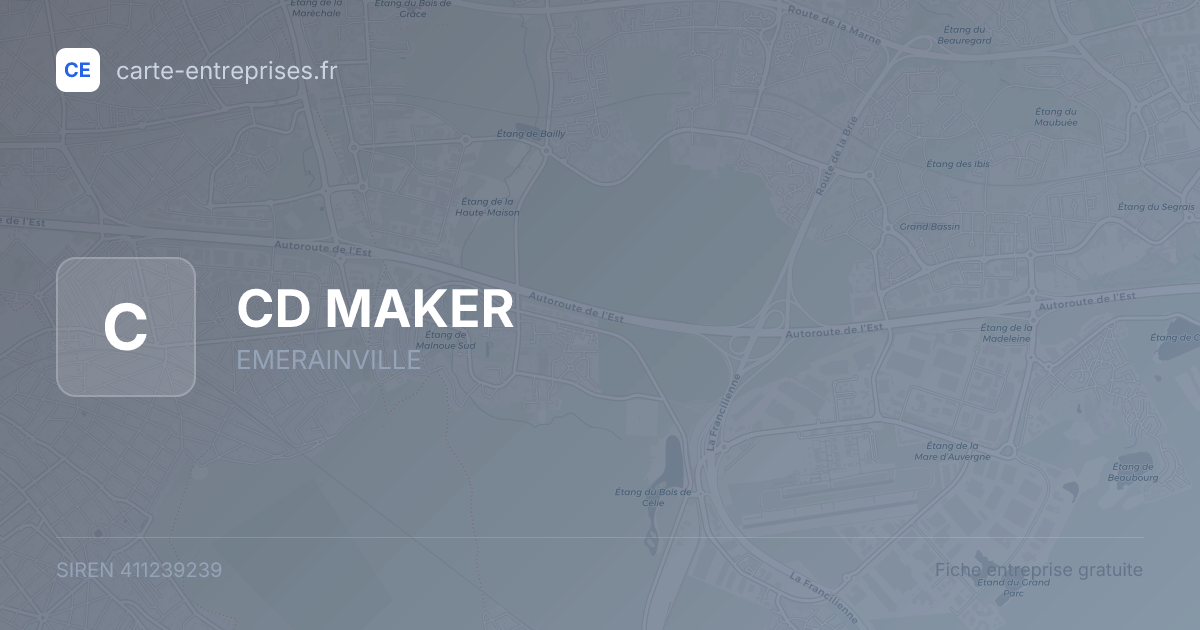 CD MAKER — 411239239 — fiche entreprise