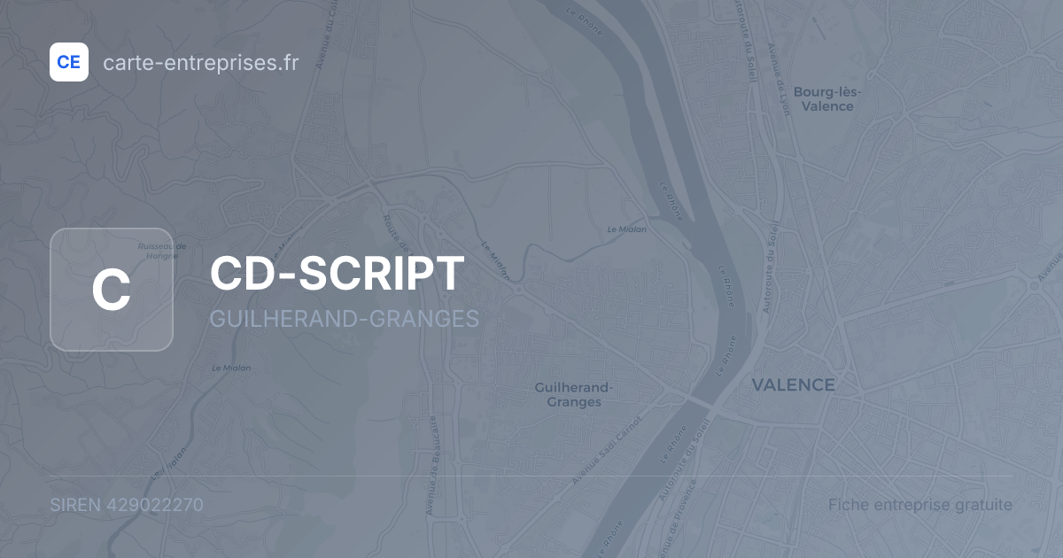 CD-SCRIPT — 429022270 — fiche entreprise