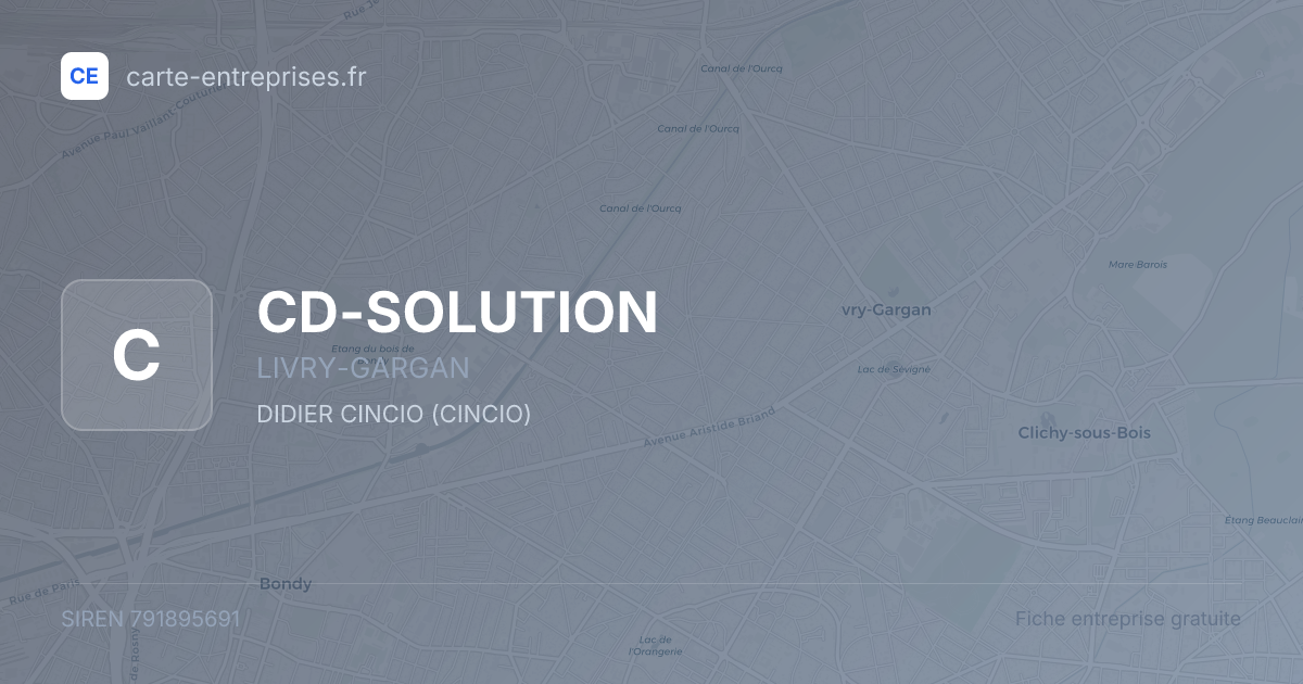 CD-SOLUTION — 791895691 — fiche entreprise