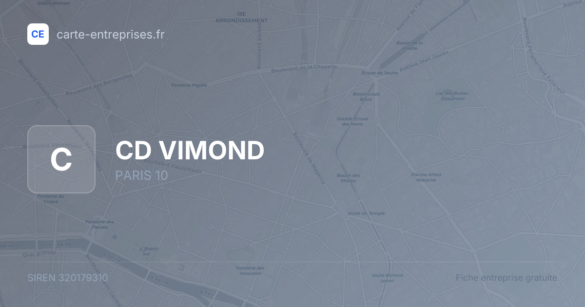 CD VIMOND — 320179310 — fiche entreprise
