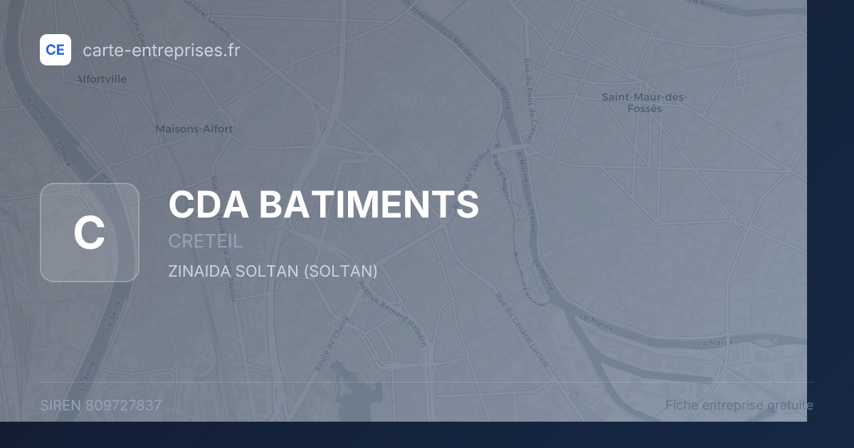 CDA BATIMENTS — 809727837 — fiche entreprise