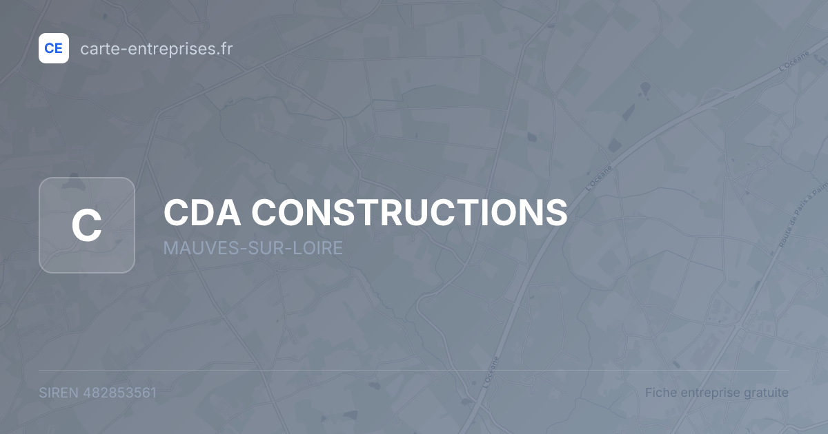 CDA CONSTRUCTIONS — 482853561 — fiche entreprise