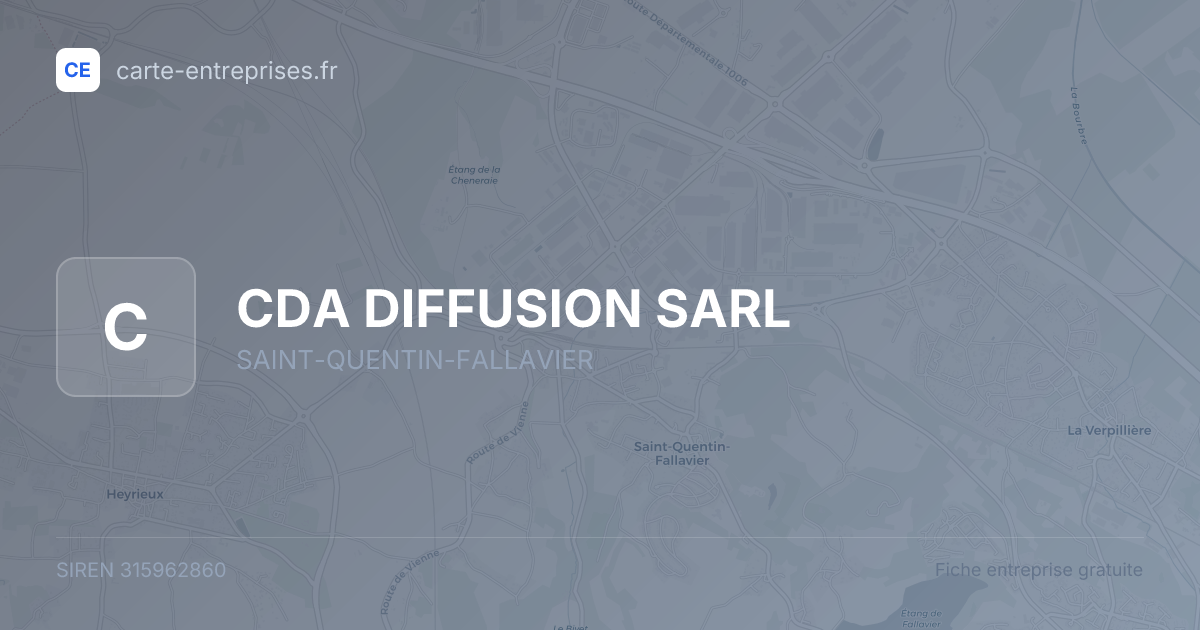 CDA DIFFUSION SARL — 315962860 — fiche entreprise