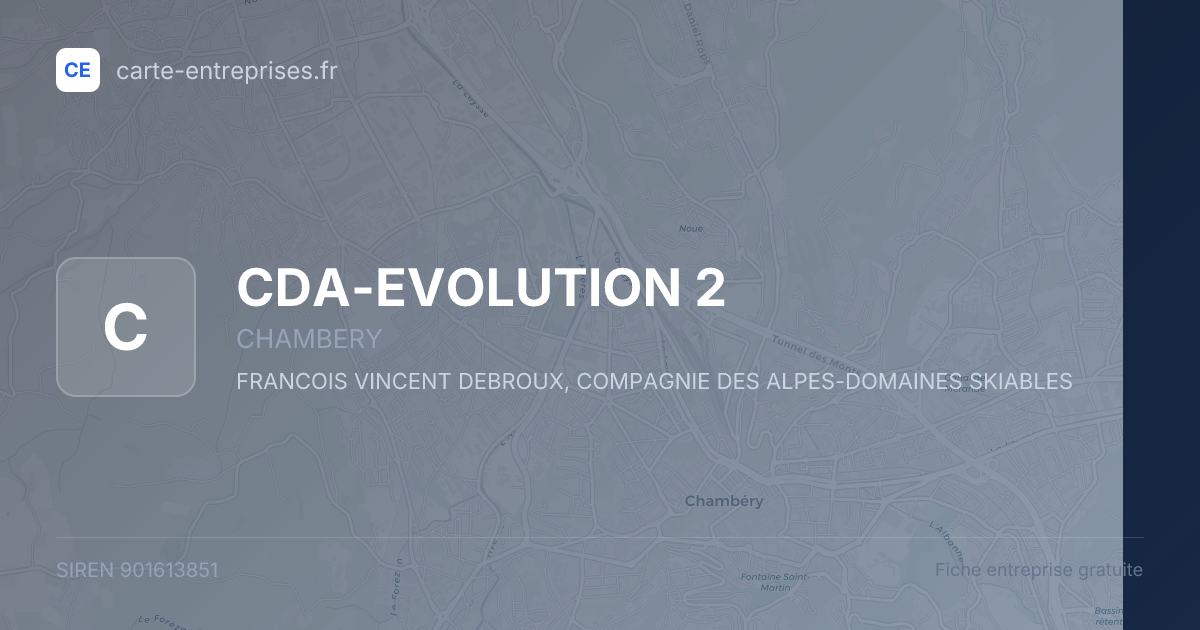 CDA-EVOLUTION 2 — 901613851 — fiche entreprise