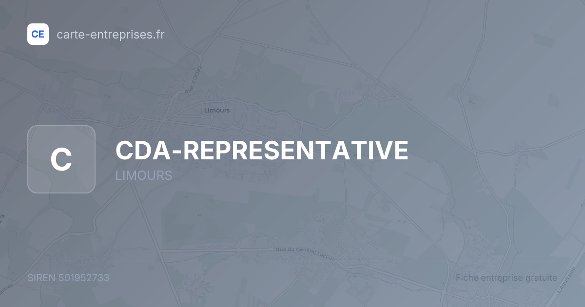 CDA-REPRESENTATIVE — 501952733 — fiche entreprise