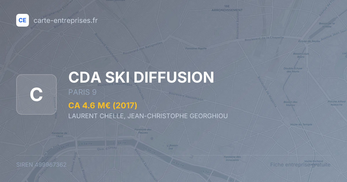 CDA SKI DIFFUSION — 499967362 — fiche entreprise