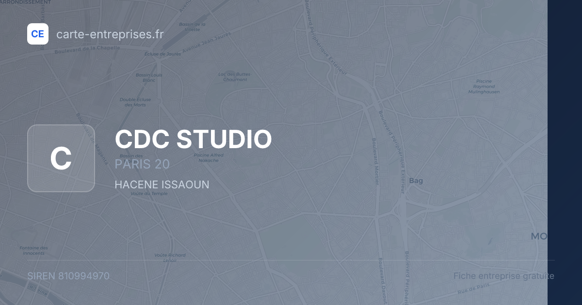 CDC STUDIO — 810994970 — fiche entreprise