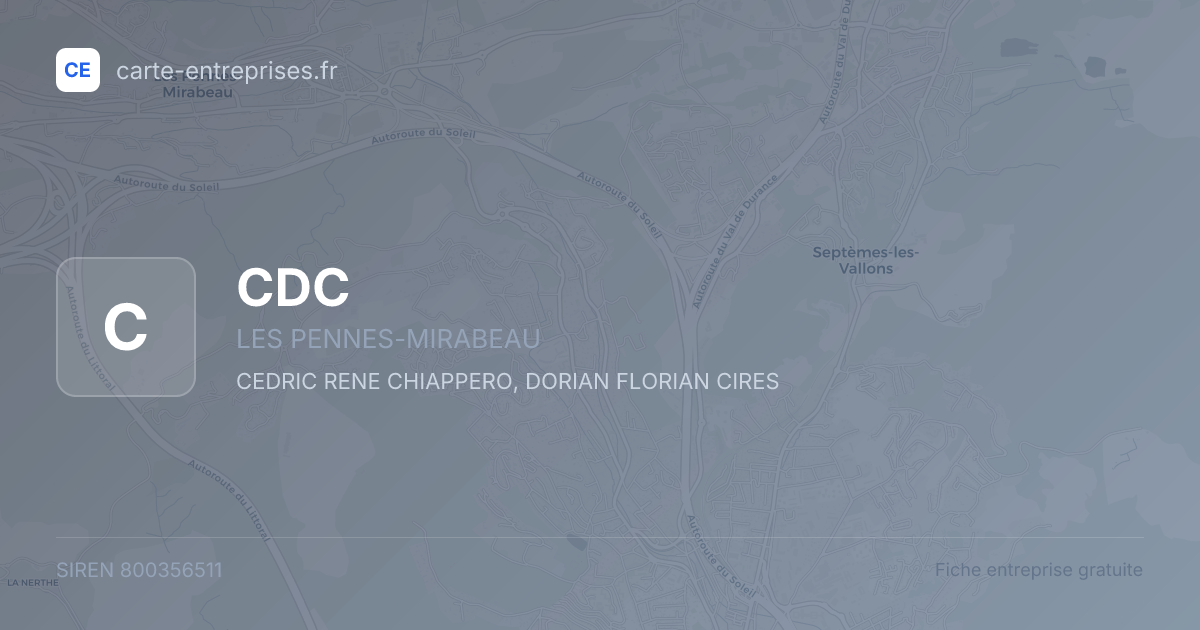 CDC — 800356511 — fiche entreprise