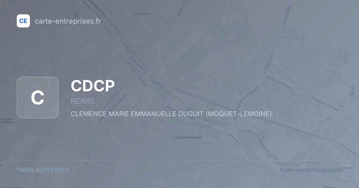 CDCP — 837524032 — fiche entreprise