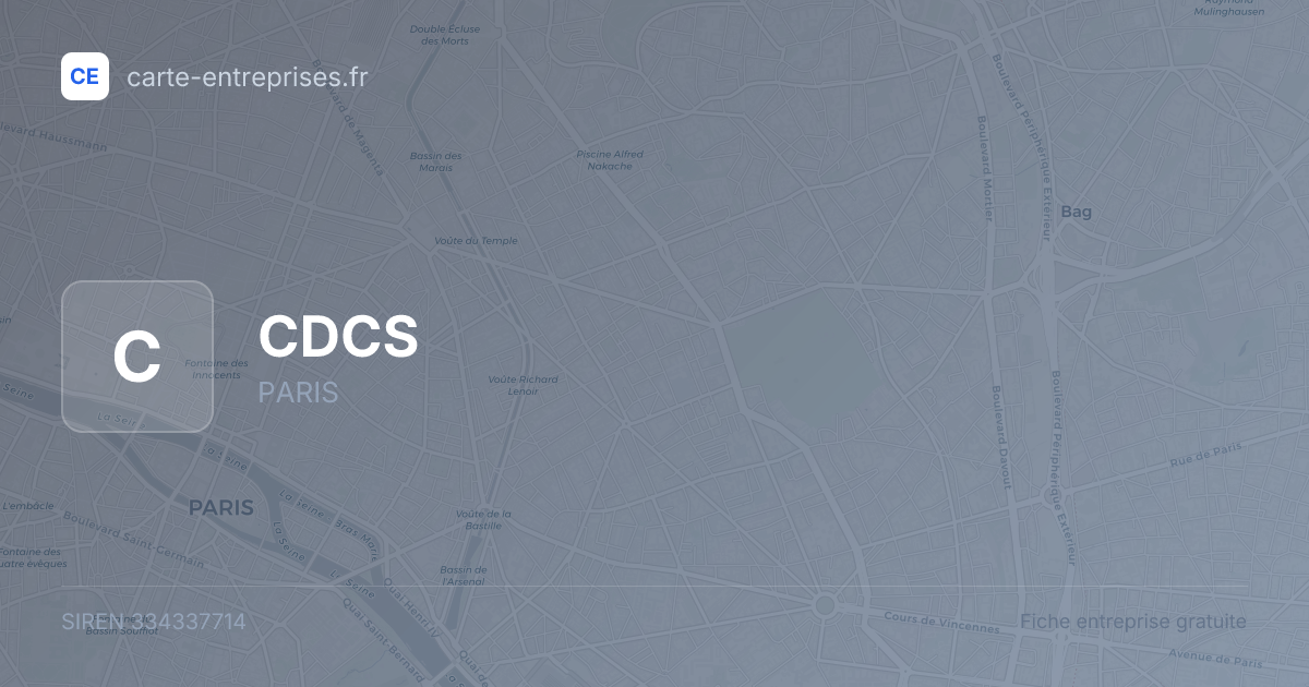 CDCS — 334337714 — fiche entreprise