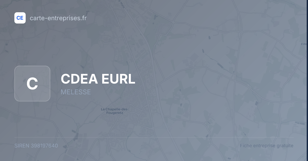 CDEA EURL — 398197640 — fiche entreprise