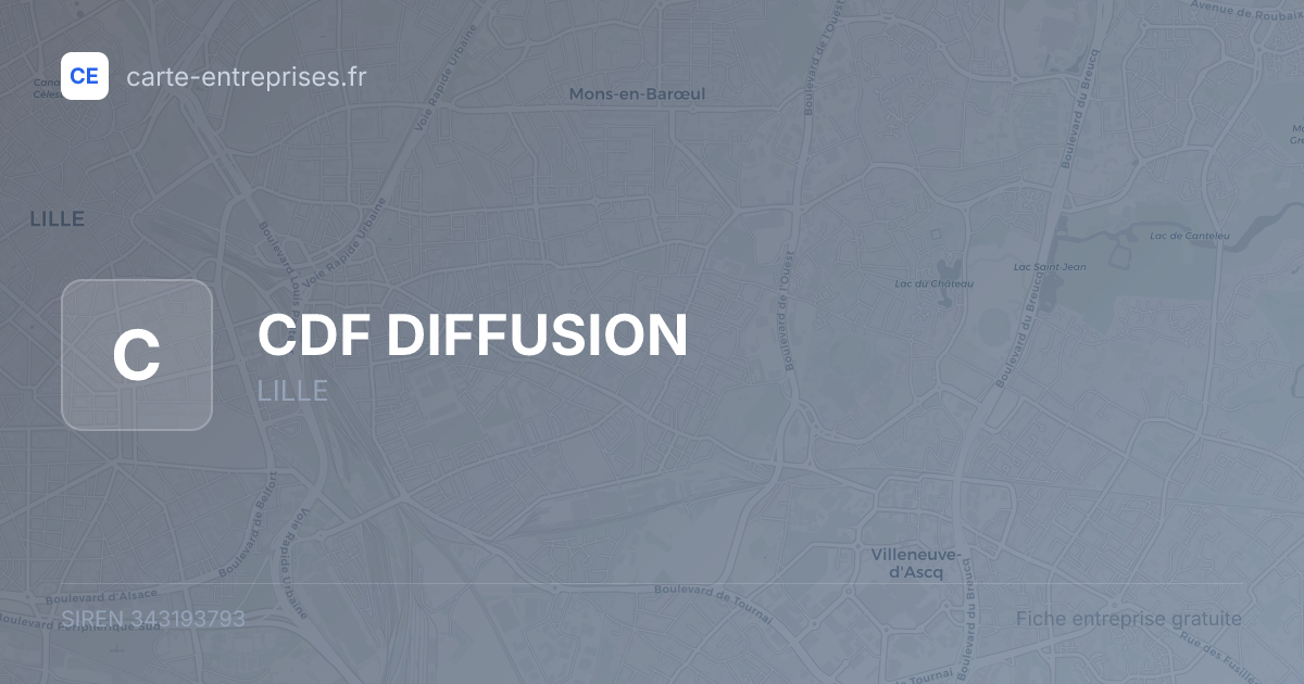 CDF DIFFUSION — 343193793 — fiche entreprise