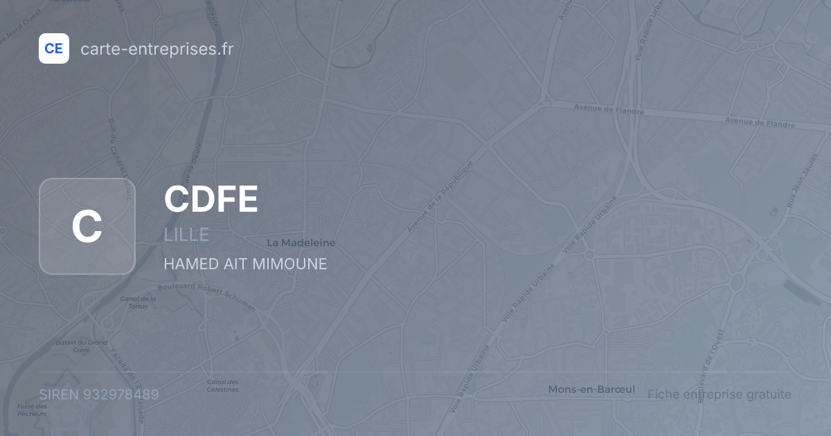 CDFE — 932978489 — fiche entreprise