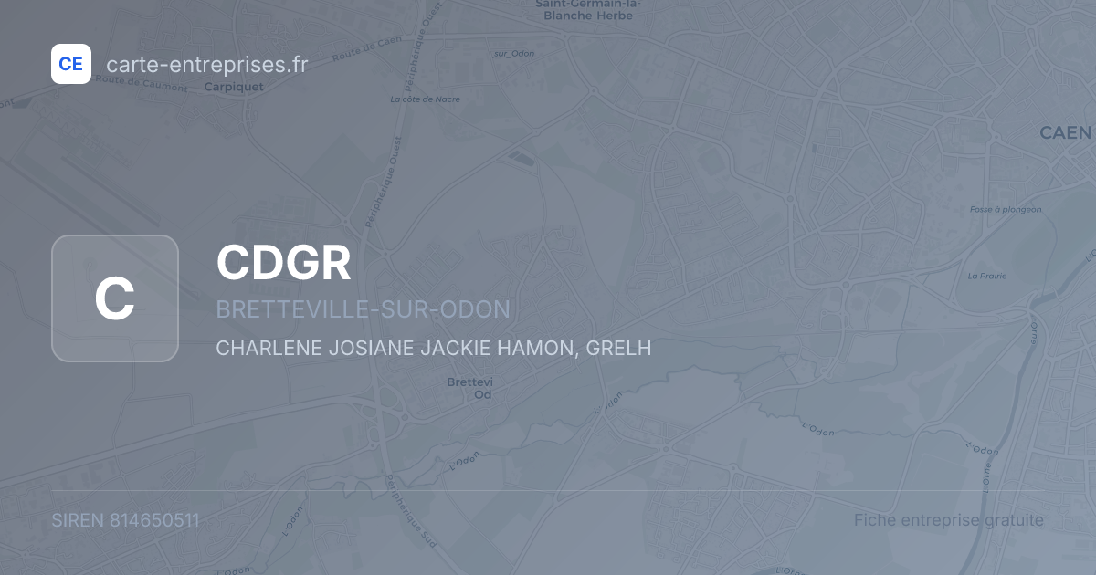 CDGR — 814650511 — fiche entreprise