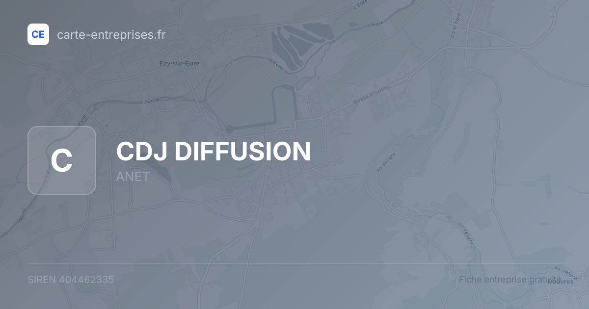 CDJ DIFFUSION — 404462335 — fiche entreprise