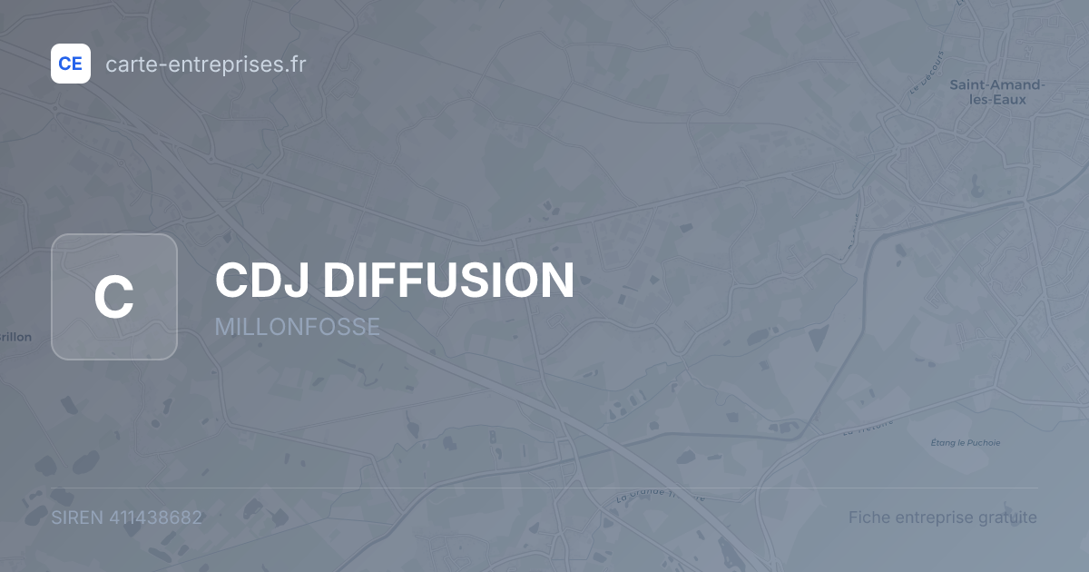 CDJ DIFFUSION — 411438682 — fiche entreprise
