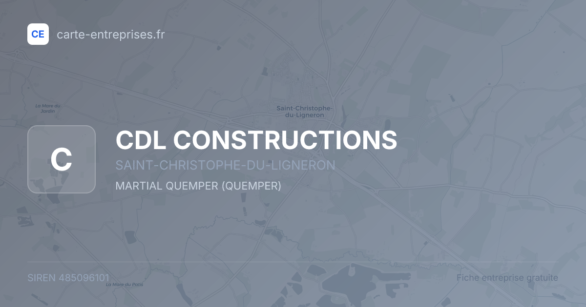 CDL CONSTRUCTIONS — 485096101 — fiche entreprise