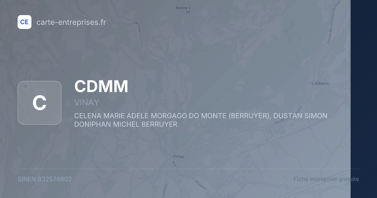CDMM — 832574602 — fiche entreprise
