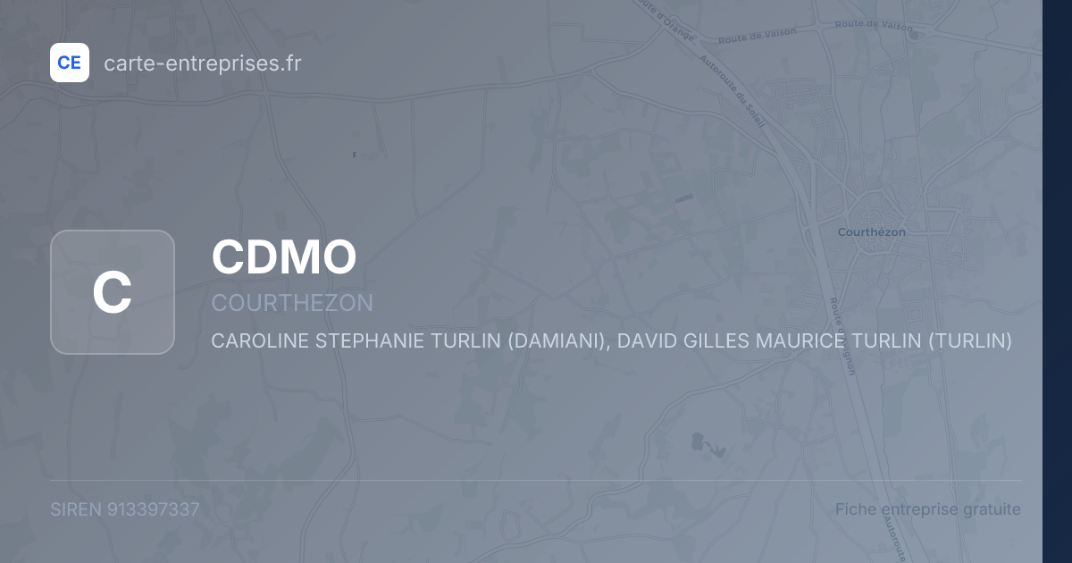 CDMO — 913397337 — fiche entreprise