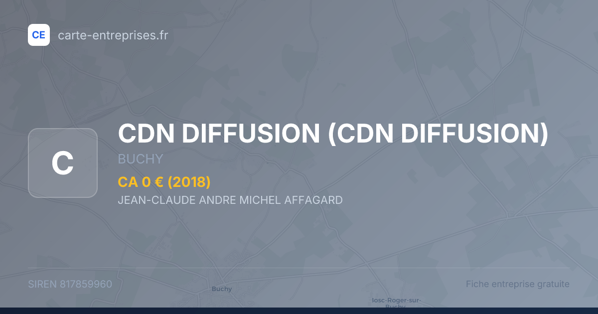 CDN DIFFUSION — 817859960 — fiche entreprise