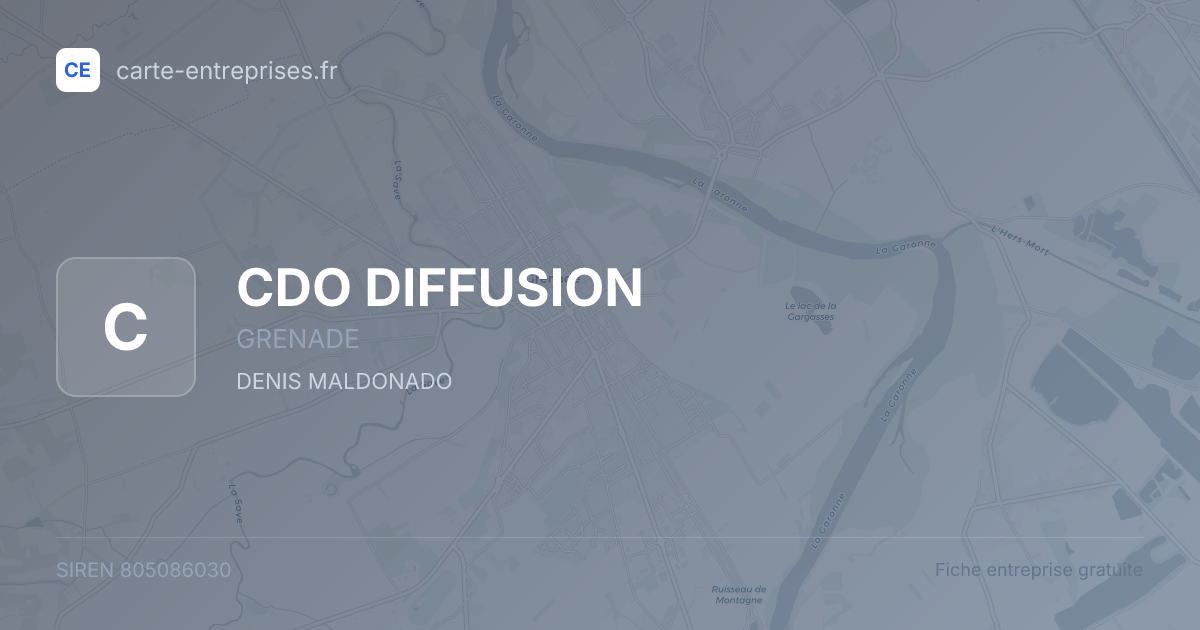 CDO DIFFUSION — 805086030 — fiche entreprise