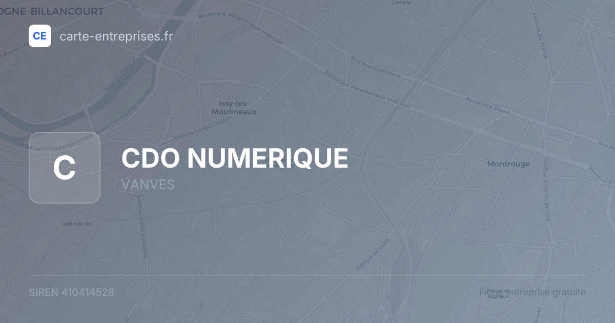 CDO NUMERIQUE — 410414528 — fiche entreprise