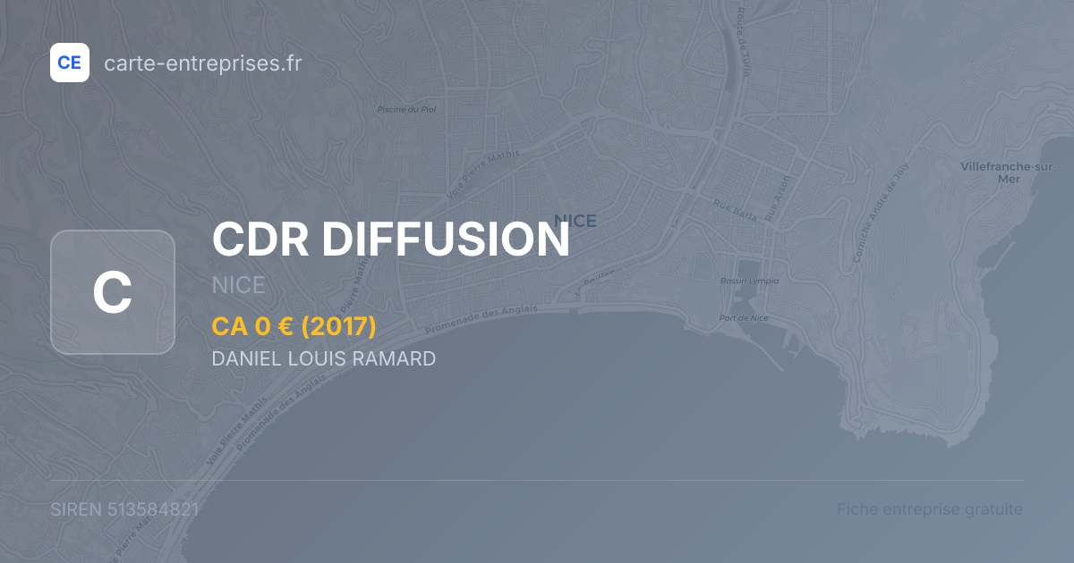 CDR DIFFUSION — 513584821 — fiche entreprise