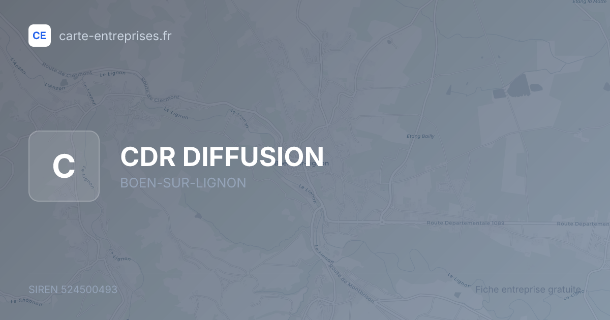 CDR DIFFUSION — 524500493 — fiche entreprise