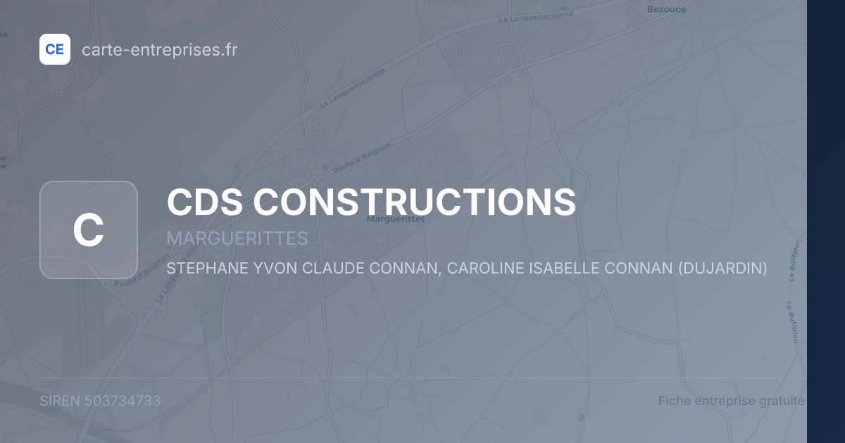 CDS CONSTRUCTIONS — 503734733 — fiche entreprise
