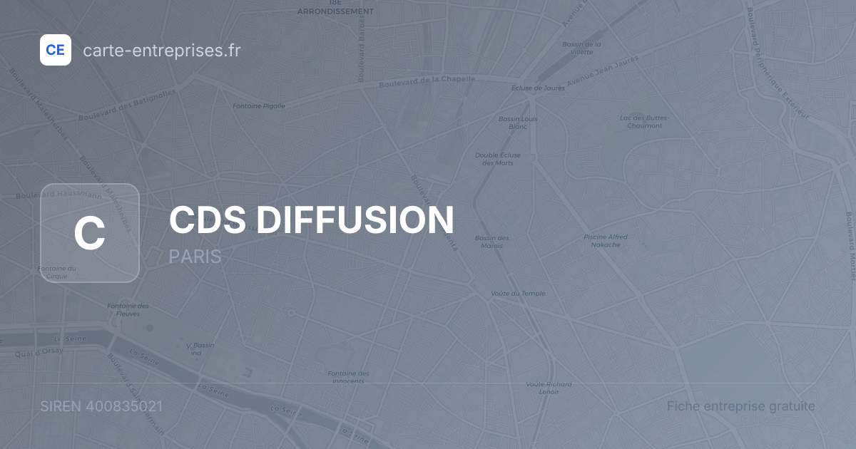 CDS DIFFUSION — 400835021 — fiche entreprise