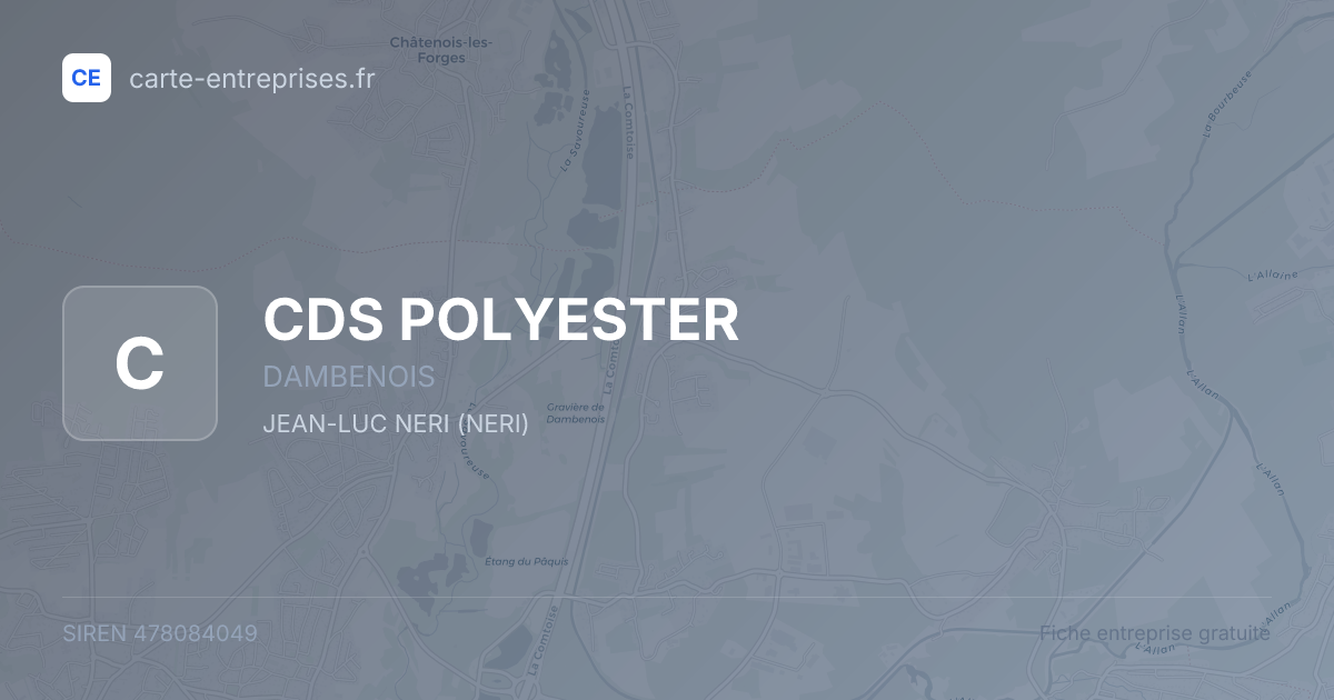 CDS POLYESTER — 478084049 — fiche entreprise
