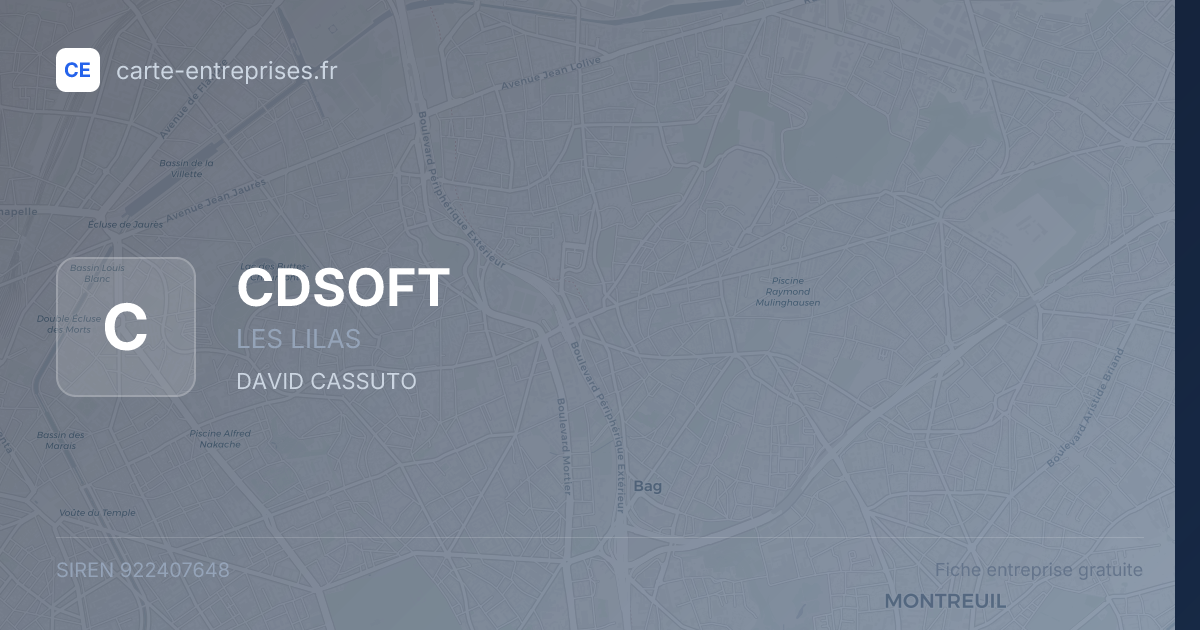 CDSOFT — 922407648 — fiche entreprise