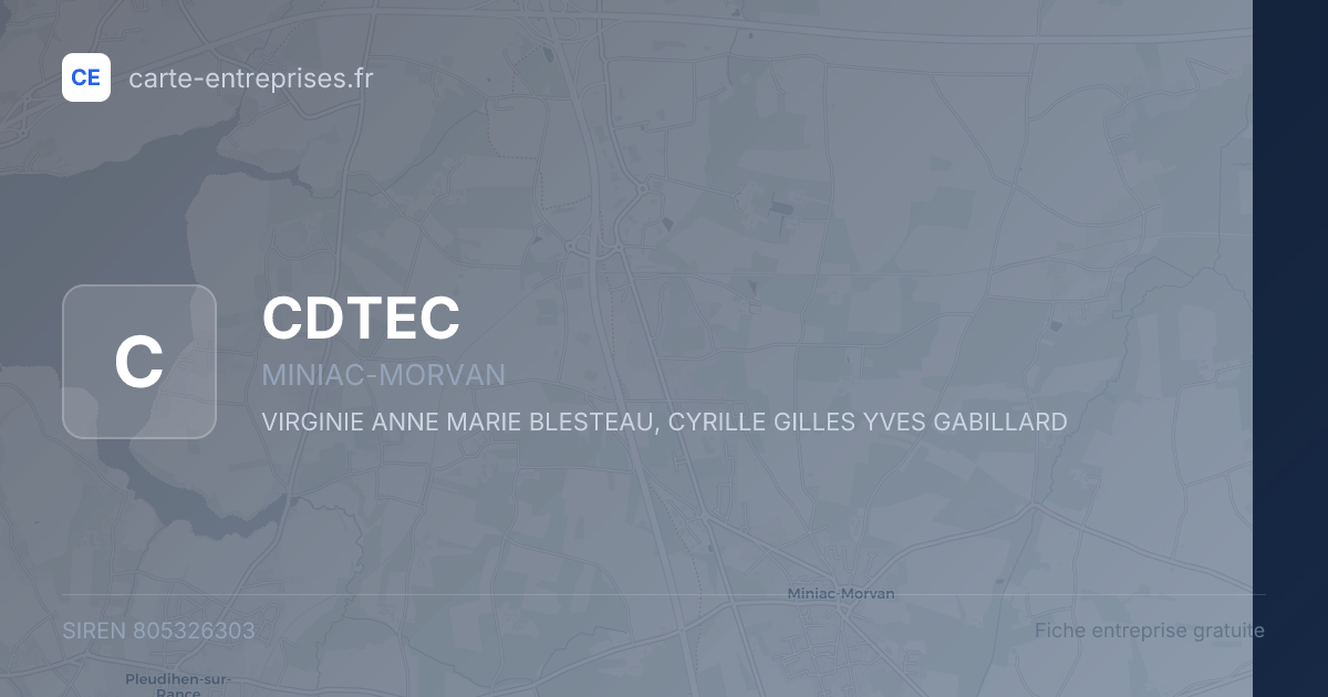 CDTEC — 805326303 — fiche entreprise