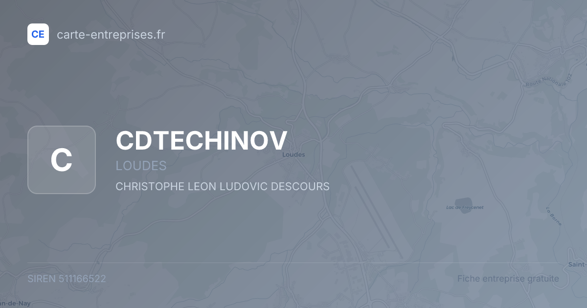 CDTECHINOV — 511166522 — fiche entreprise