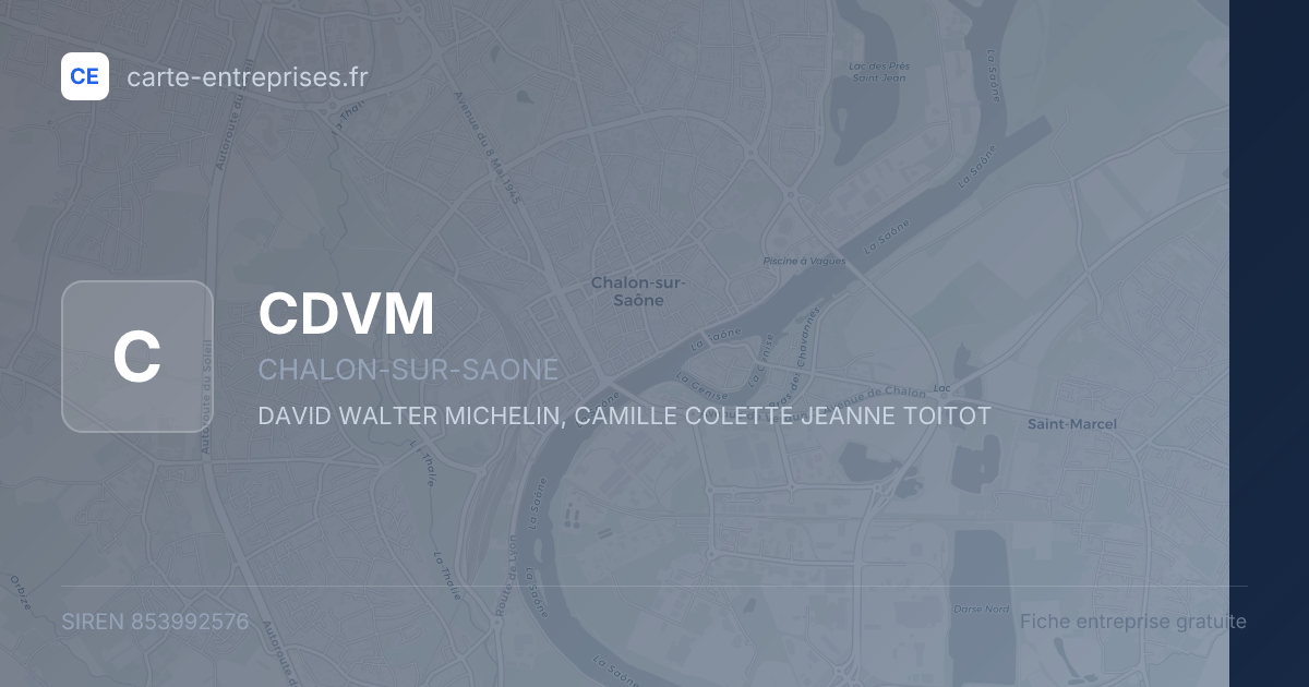 CDVM — 853992576 — fiche entreprise