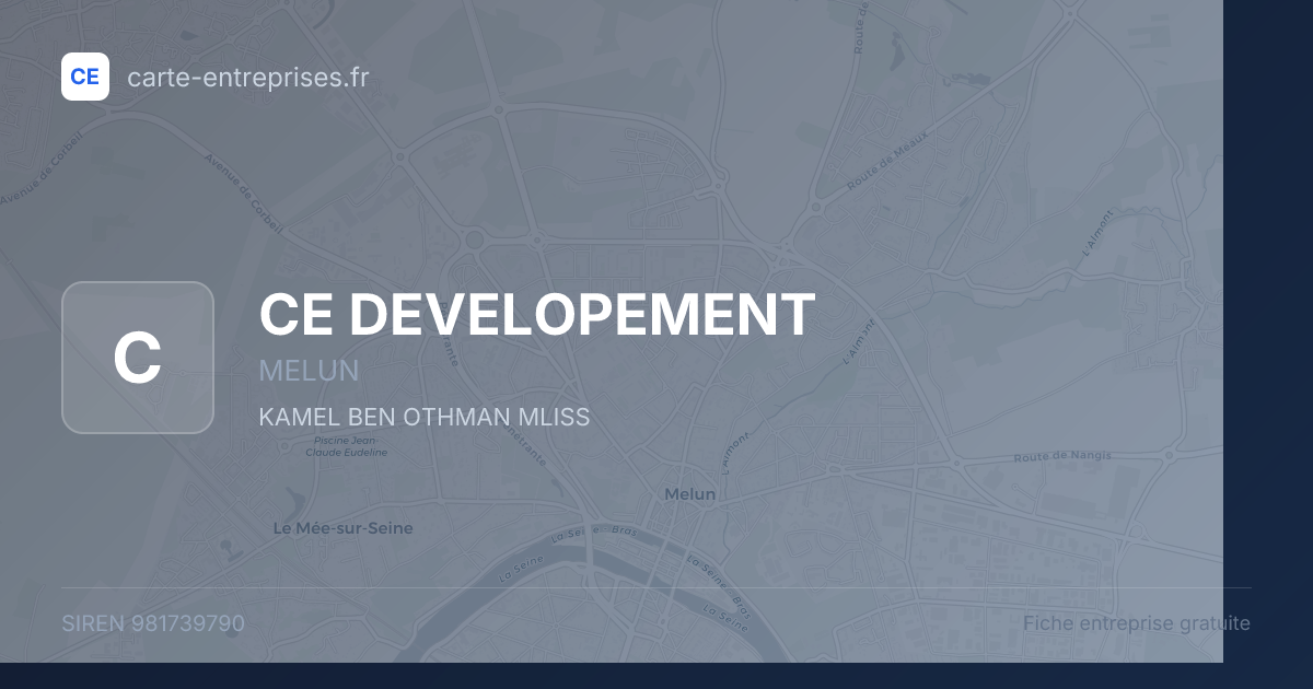 CE DEVELOPEMENT — 981739790 — fiche entreprise