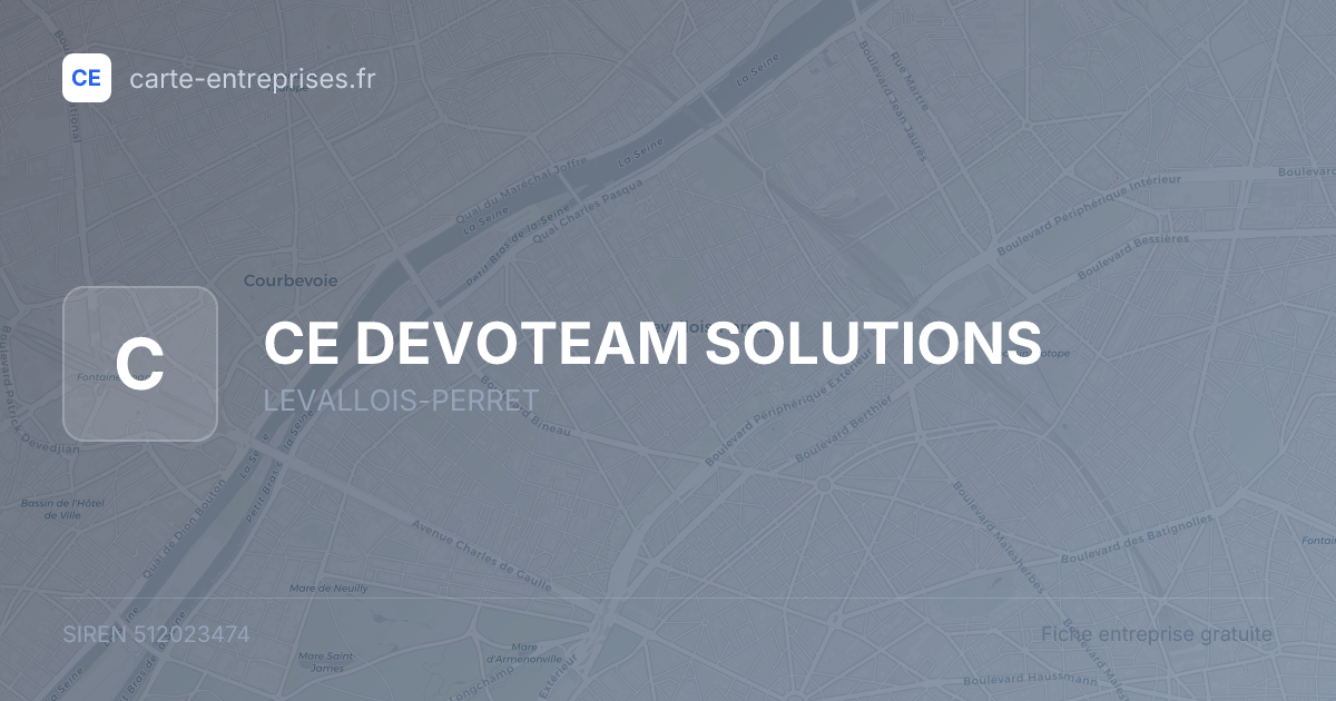CE DEVOTEAM SOLUTIONS — 512023474 — fiche entreprise