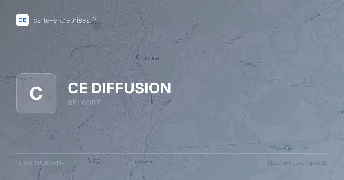 CE DIFFUSION — 502576457 — fiche entreprise
