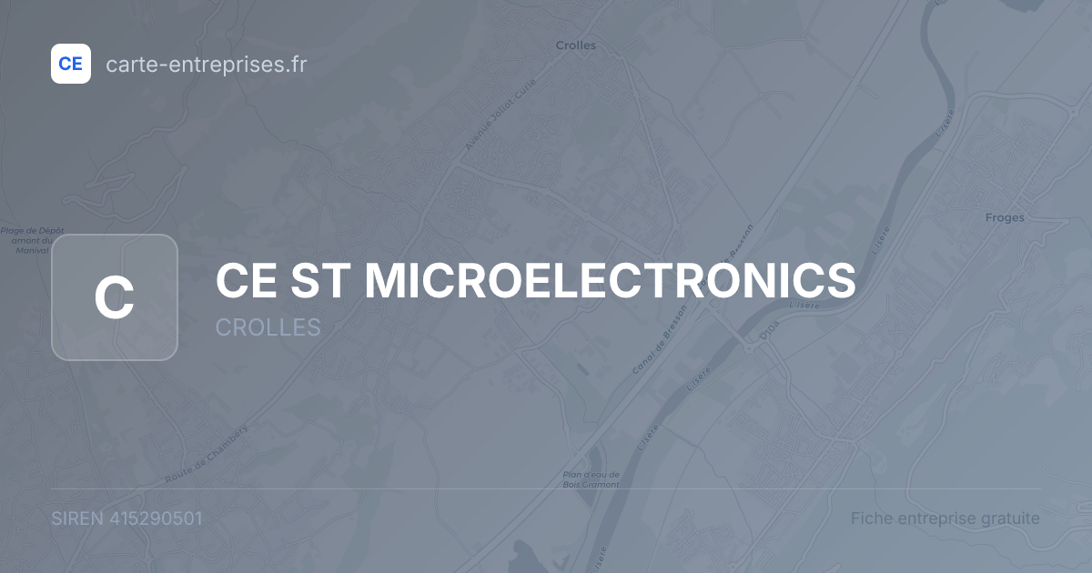 CE ST MICROELECTRONICS — 415290501 — fiche entreprise