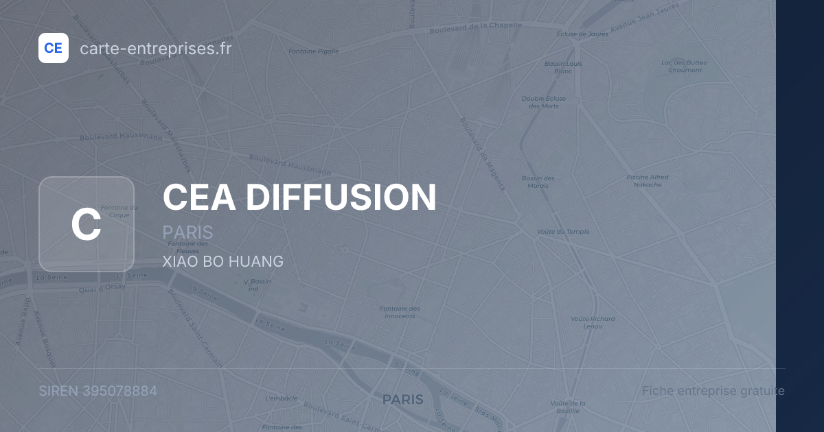 CEA DIFFUSION — 395078884 — fiche entreprise