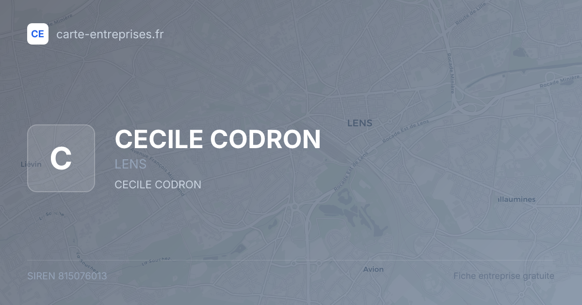 CECILE CODRON — 815076013 — fiche entreprise