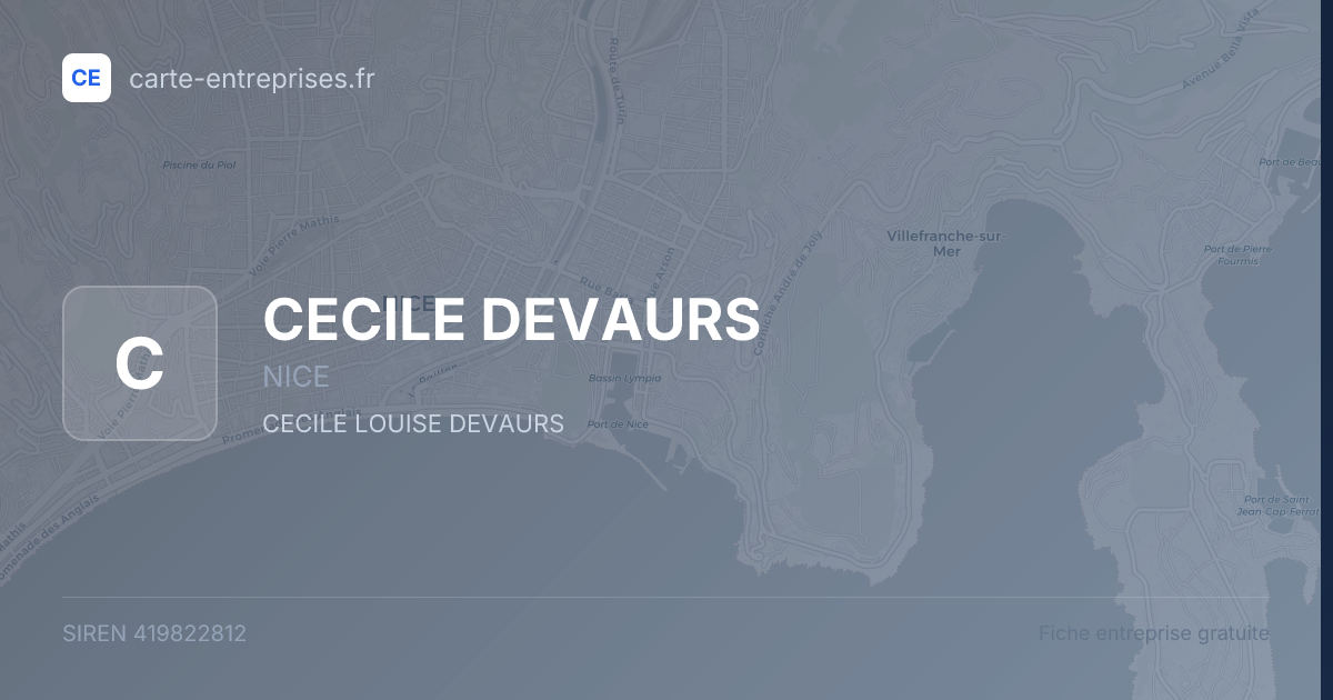 CECILE DEVAURS — 419822812 — fiche entreprise
