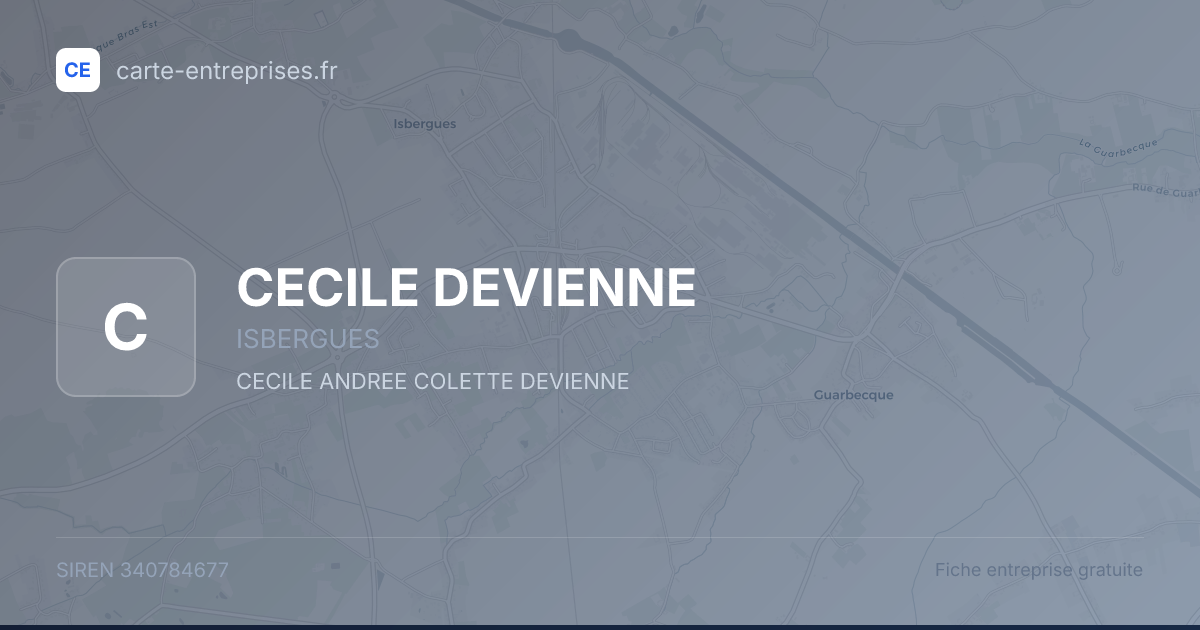 CECILE DEVIENNE — 340784677 — fiche entreprise