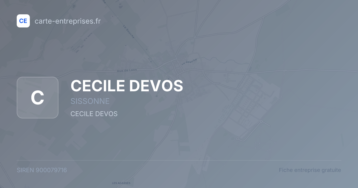 CECILE DEVOS — 900079716 — fiche entreprise