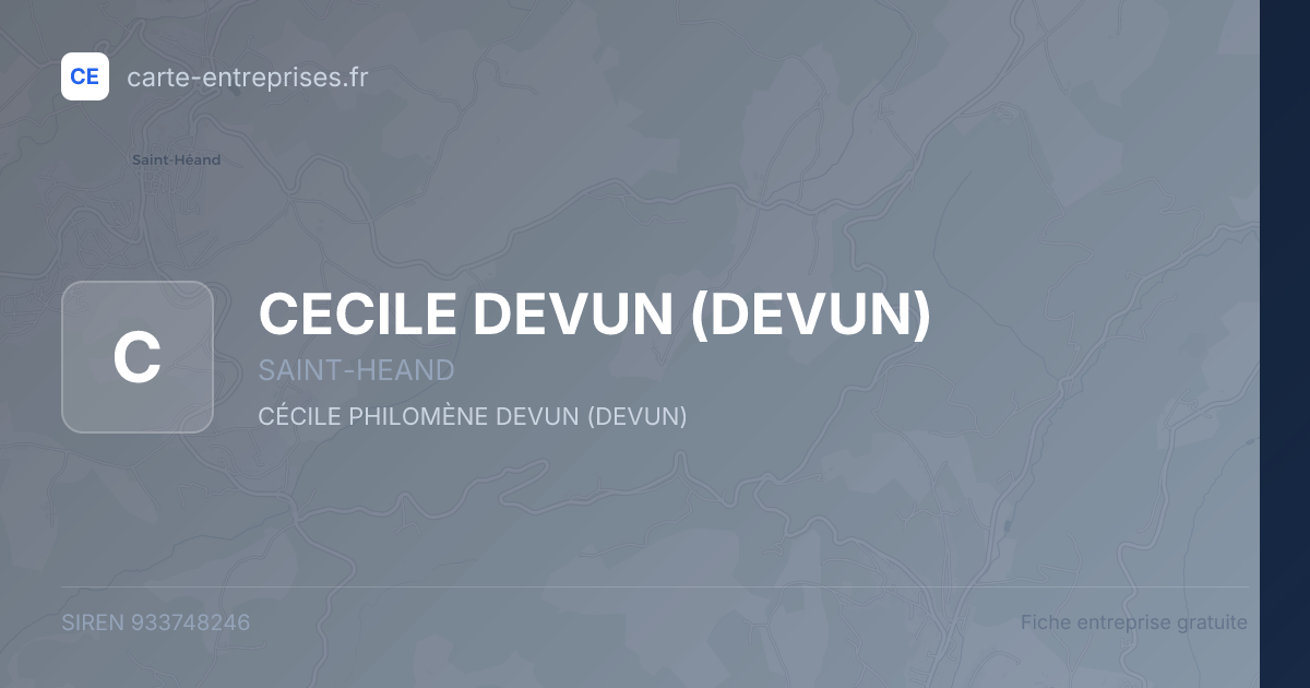CECILE DEVUN (DEVUN) — 933748246 — fiche entreprise