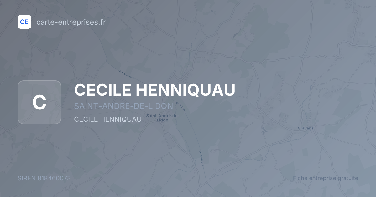 CECILE HENNIQUAU — 818460073 — fiche entreprise