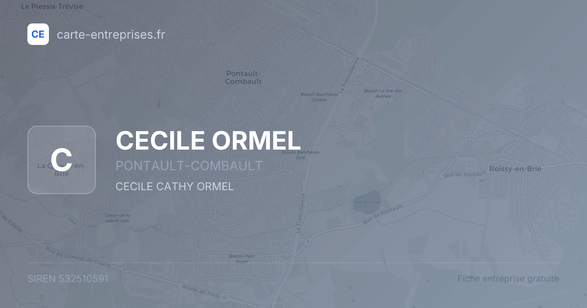 CECILE ORMEL — 532510591 — fiche entreprise
